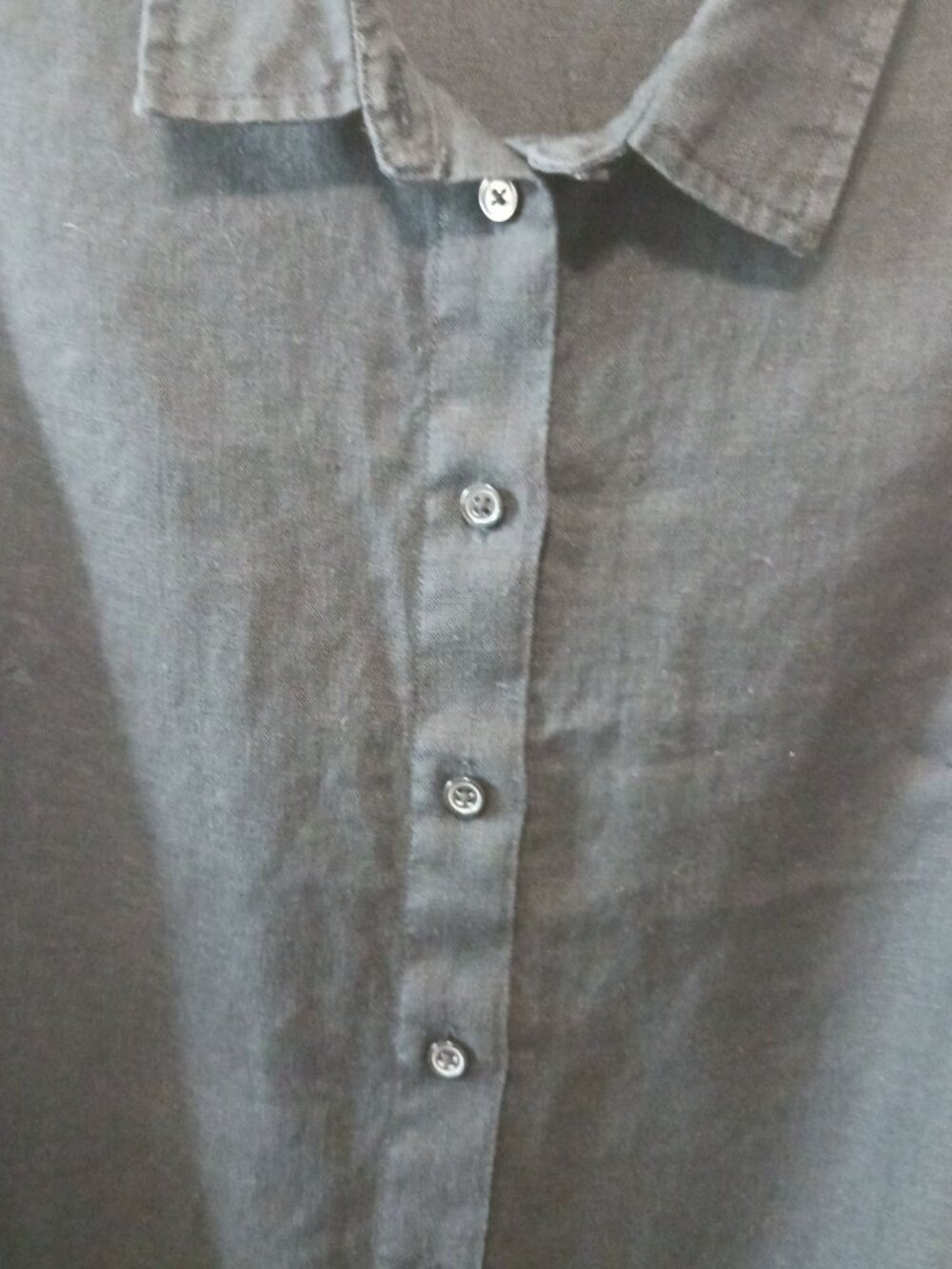 Garnett hill classic linen shirtdress Preppy classic  black Size 6 - Picture 6 of 8